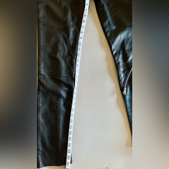 Paul Smith *RARE* Moto Leather Trousers Size 30/31 Silver Zips “Look 46” AW19 - Picture 14 of 17